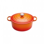 Cocotte Signature en fonte emaillee Ronde 22 cm Volcanique