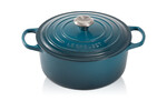 Cocotte Signature en fonte emaillee Ronde 24 cm Deep Teal
