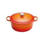 Cocotte Signature en fonte emaillee Ronde 24 cm Volcanique