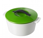 Cocotte verte 26 cm Revolution (porcelaine tous feux dont induction) + couvercle