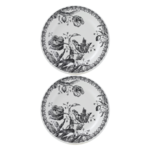 coffret 2 assiette mignardises tulipes noires