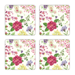 coffret 4 dessous de verre millefleurs