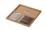 Coffret 6 couteaux Laguiole Prestige en Pistachier finition Brillant