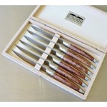 Coffret 6 couteaux Thiers Avantage en Loupe de Thuya finition Mat