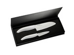 Coffret cadeau (Petit Santoku et petit couteau d'office) GEN lame blanche manche