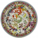 Coffret de 2 assiettes a mignardises en faience Bagatelle