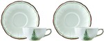 Coffret de 2 Tasses & Soucoupes Dejeuner FILET Noel