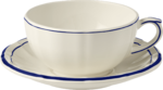 Coffret de 2 Tasses & Soucoupes Dejeuner Filet Cobalt