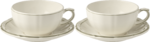 Coffret de 2 Tasses & Soucoupes Dejeuner FILET Kaki