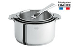 Coffret de 3 Casseroles 16 a 20 cm avec 1 Poignee Inox CASTELINE AMOVIBLE