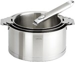 Serie de de 3 casseroles 16 a 20 cm amovibles Strate + 1 poignee inox