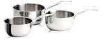 Serie de de 3 casseroles Cookway Master de Cristel inox de 16 a 20 cm