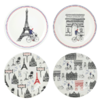 Coffret de 4 Assiettes Canapes Assorties CA C'EST PARIS