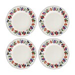 Coffret de 4 assiettes canapes chance folle