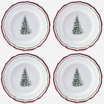 Coffret de 4 Assiettes Canapes FILET Noel