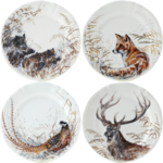 Coffret de 4 Assiettes Dessert Gibier SOLOGNE