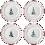 Coffret de 4 Assiettes Plates FILET Noel