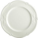 Coffret de 4 Assiettes Plates ROCAILLE BLANC