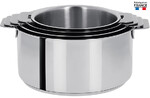 Serie de 4 casseroles de 14 a 20 cm inox Mutine amovible sans poignee