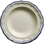 Assiette Creuse 22.5 cm U FILET BLEU MONOGRAMME