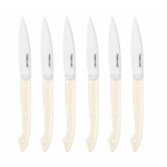 Coffret de 6 couteaux a steak Capucin manche ivoire