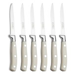 Coffret de 6 couteaux a steak CHATEAUBRIAND Ivoire