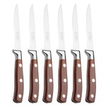 Coffret de 6 couteaux a steak CHATEAUBRIAND naturel