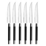 Coffret de 6 couteaux a steak CONTY BOIS NOIR