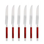 Coffret de 6 couteaux a steak CONTY ROUGE GRENADINE