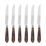 Coffret de 6 couteaux a steak DIANA MARRON
