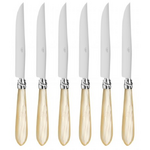 Coffret de 6 couteaux a steak DIANA NACRE NATUREL