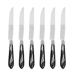 Coffret de 6 couteaux a steak DIANA NACRE NOIR