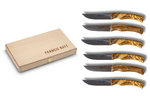 Coffret de 6 couteaux a steak Force One manche Olivier