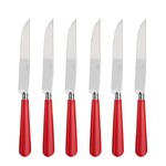 Coffret de 6 couteaux a steak NEWBRIDGE ROUGE VERMILLON