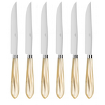 Coffret de 6 couteaux a steak OMEGA NACRE NATUREL