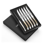 Coffret de 6 couteaux a steak WINE Ivoire