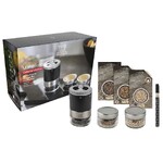 Coffret Maestro moulin a poivre noir mat + 3 poivres
