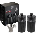 Coffret "Night Chic" compose d'un moulin a Poivre Line Noir Mat 12 cm, d'un moul