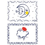 Coffrets de 2 sets de table assortis "Lune" & "Nuage" Collection L'Archipel Sent