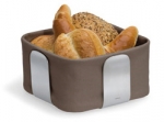 Corbeille a pain petit modele taupe housse en tissu echangeable