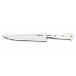 Couteau a decouper Tranchelard Forge Pro 20 cm manche blanc rivets inox