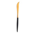 Couteau a fromage Goa en acier inoxydable brosse Gold & manche noir