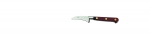 Couteau d'office bec oiseau forge 6 cm manche bois palissandre rivets laiton