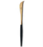 Couteau de decoupe pour viande Goa en acier inoxydable brosse Gold & manche noir