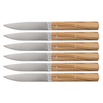 Couteau de table Perceval 9.47 manche en bois d'Olivier par 6 pieces