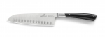 Couteau Oriental Santoku alveole Forge 18 cm EdoDesign manche noir rivets inox