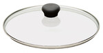 Couvercle en verre 18 cm avec bouton bakelite noire cookway fixe