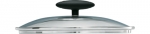 Couvercle verre 22  cm opale gris soft touch'