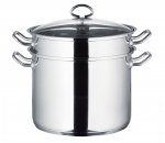 Cuit pates K&uuml;chenprofi en inox 24 cm 7.5 Litres avec couvercle en verre