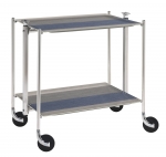 Desserte de cuisine Textable chrome 2 plateaux raye Pronto Bleu